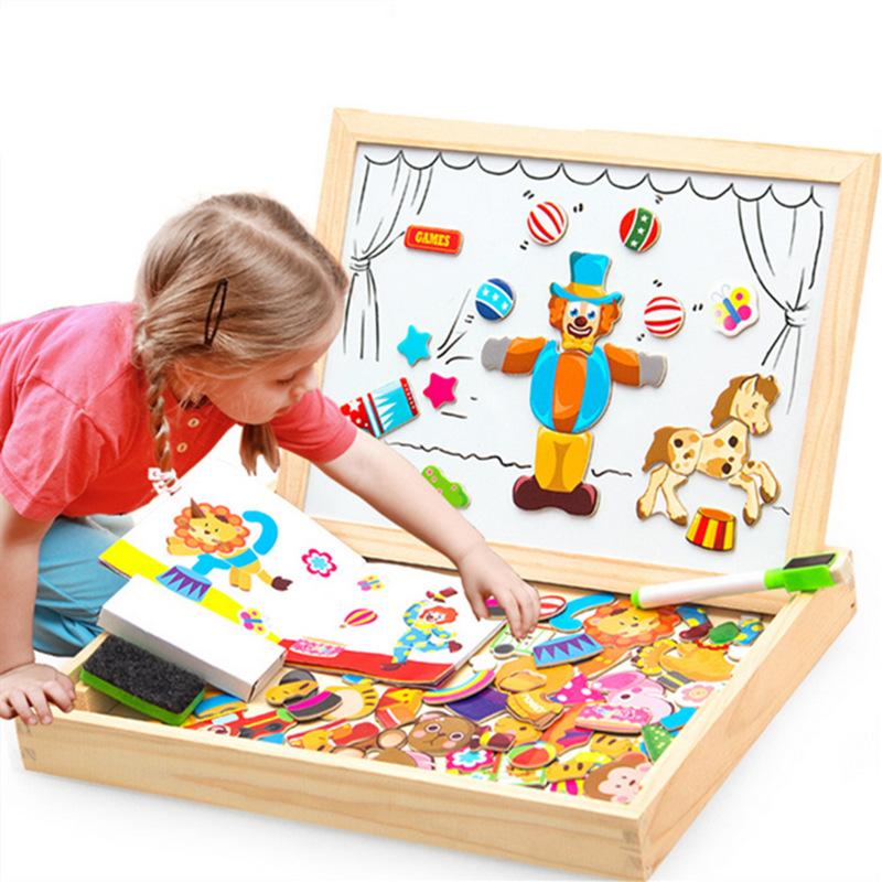 Board Wooden Magnetic Puzzle for kids - MomProStore 