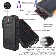 Load image into Gallery viewer, Waterproof Solar Power Bank - MomProStore 