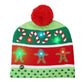 LED Light Up Christmas Hat Warm Bright Colorful Xmas Knitted Cap