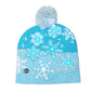 LED Light Up Christmas Hat Warm Bright Colorful Xmas Knitted Cap