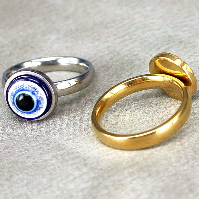 Titanium Steel Ring Angel Eye Index Finger Ring