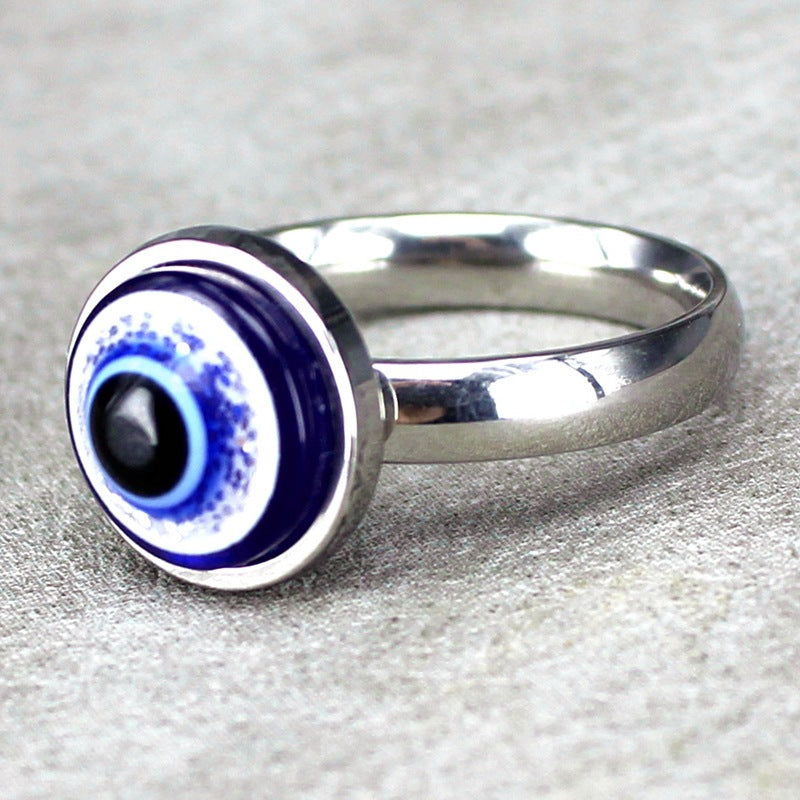 Titanium Steel Ring Angel Eye Index Finger Ring
