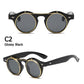 Round SteamPunk Flip Up Sunglasses Double Layer Clamshell