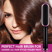 Load image into Gallery viewer, Professional Hair Straightener Tourmaline Ceramic Hair Curler Brush