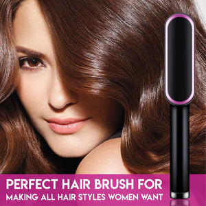 Professional Hair Straightener Tourmaline Ceramic Hair Curler Brush