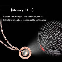 Load image into Gallery viewer, 100 languages I love you Projection Pendant Necklace - MomProStore 