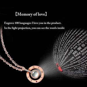 100 languages I love you Projection Pendant Necklace - MomProStore 