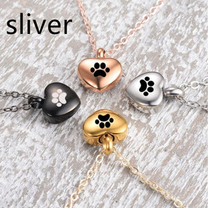 Multicolor small peach heart pet necklace