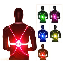 Load image into Gallery viewer, Light Up led safety bike vest Outdoor 360 Reflective LED Flash Driving Vest High For Night Running