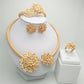 Dubai Floral Bridal Gold Color Jewelry Set