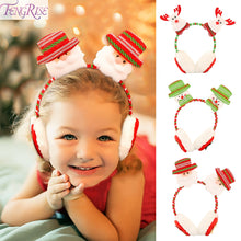 Load image into Gallery viewer, Kids Christmad Headbans Santa Claus Snowman Christmas Gift - MomProStore 