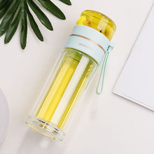 Load image into Gallery viewer, Glass Water Bottle With Tea Infuser