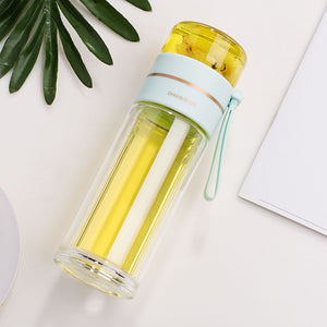 Glass Water Bottle With Tea Infuser