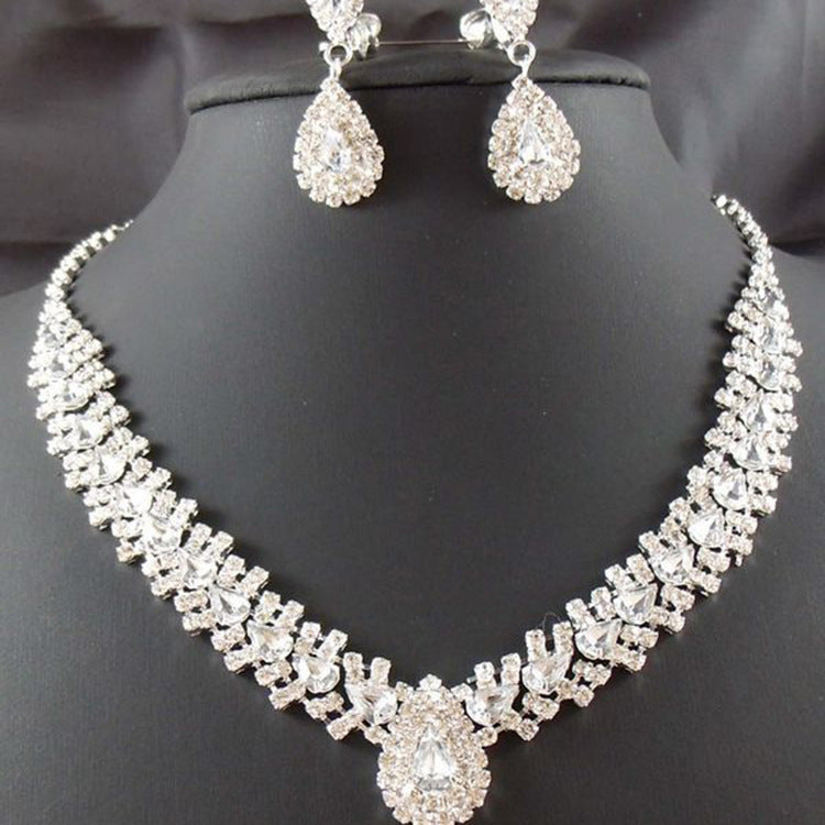 Fashion bride wedding accessories Earrings Set Drop Necklace