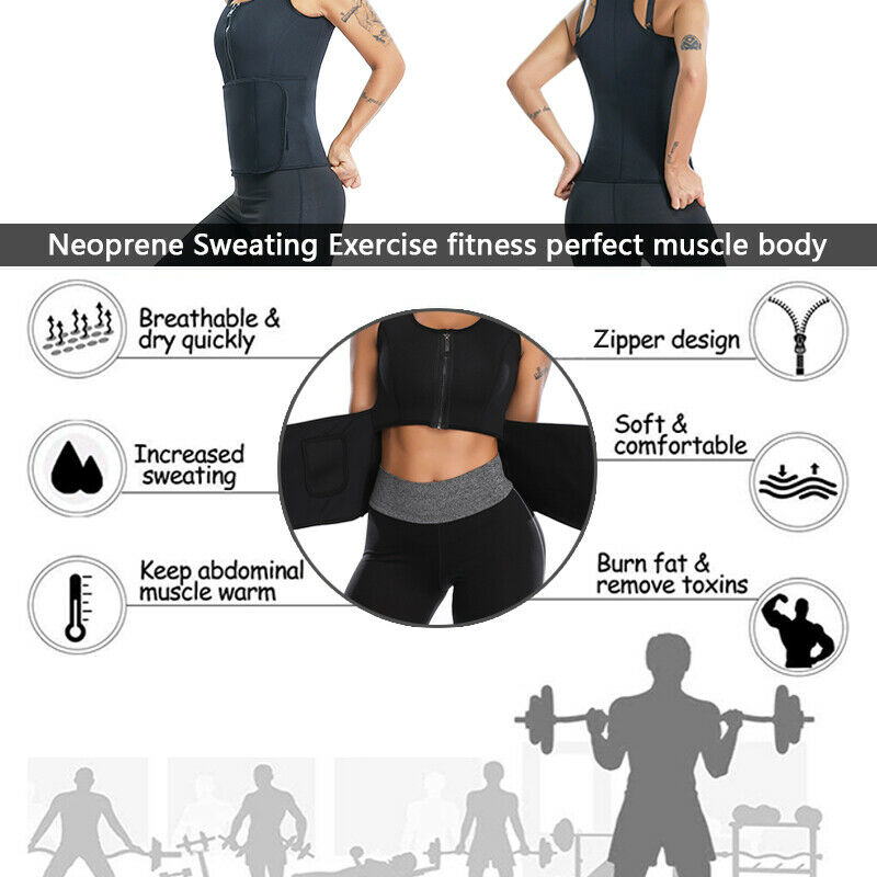 Waist Trainer Vest Gym Slimming Adjustable Sauna Sweat Belt Body Shaper