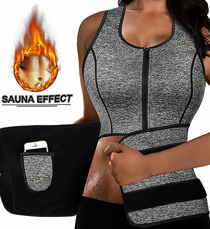 Waist Trainer Vest Gym Slimming Adjustable Sauna Sweat Belt Body Shaper
