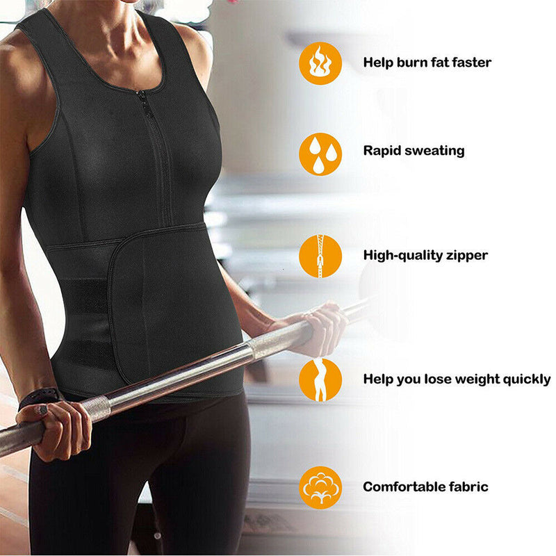 Waist Trainer Vest Gym Slimming Adjustable Sauna Sweat Belt Body Shaper