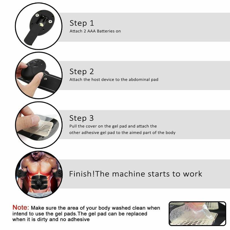 Electric Muscle Toner & Hip Trainer Simulation Abs Fat Burner Kit choose ur set