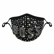 Load image into Gallery viewer, Rhinestone Bling Crystal Queen Face Mask Sparkly Reusable Washable