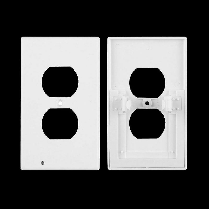 Outlet Wall Plate With LED Night Lights No Batteries Or Wires