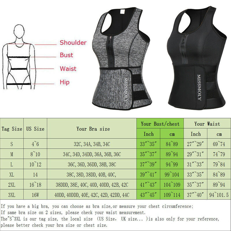 Waist Trainer Vest Gym Slimming Adjustable Sauna Sweat Belt Body Shaper