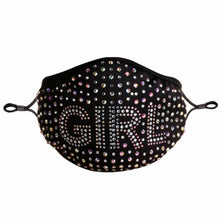 Load image into Gallery viewer, Rhinestone Bling Crystal Queen Face Mask Sparkly Reusable Washable