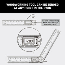 Load image into Gallery viewer, Electronic Digital Angle Finder 8&quot; Protractor Ruler Stainless LCD