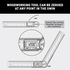 Electronic Digital Angle Finder 8" Protractor Ruler Stainless LCD