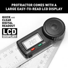 Load image into Gallery viewer, Electronic Digital Angle Finder 8&quot; Protractor Ruler Stainless LCD