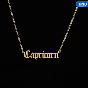 12 Zodiac Letter Constellations Pendants Necklace For Women Men - MomProStore 