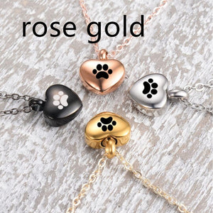 Multicolor small peach heart pet necklace