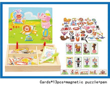 Load image into Gallery viewer, Magnetic Imagination Puzzle Toy in Wooden Box- Preschool Education Toys - MomProStore 