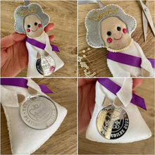 Load image into Gallery viewer, Queen Elizabeth II Tree Ornament Felt Doll Christmas Décor