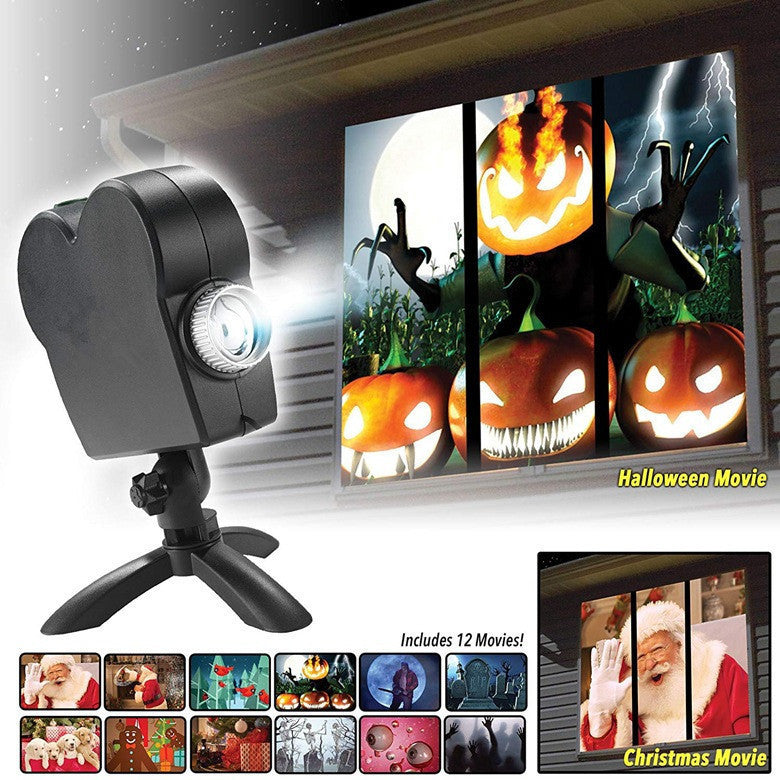 Halloween Christmas Laser Projector 12 Movies