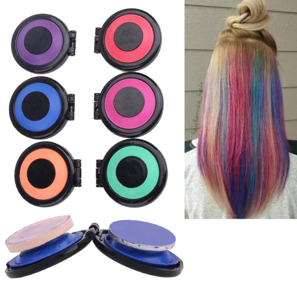 6 Colors Powder Hair Chalk Temporary Hair Dye Set – MomProStore