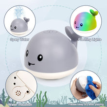 Load image into Gallery viewer, Automatic Water Spray Colorful Led Whale Bath Toy