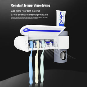 Antibacteria UV Light Toothbrush Sterilizer Automatic Toothpaste Dispenser - MomProStore 