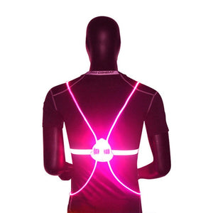 Light Up led safety bike vest Outdoor 360 Reflective LED Flash Driving Vest High For Night Running