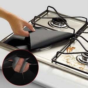 Reusable Liner Mat 4pcs Glass Fiber Gas Stove Protectors Reusable - MomProStore 