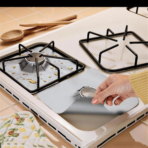 Reusable Liner Mat 4pcs Glass Fiber Gas Stove Protectors Reusable - MomProStore 