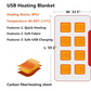 Usb Heated Warm Shawl Heated Plush Blanket