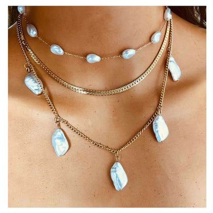 Elegant contracted unique pearl like necklace