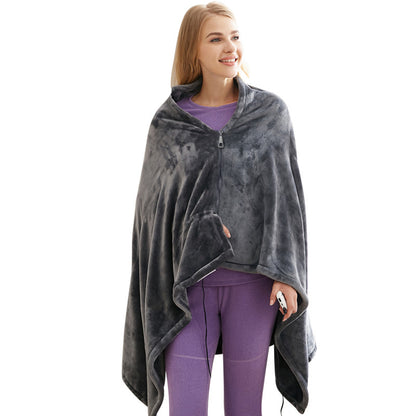 Usb Heated Warm Shawl Heated Plush Blanket