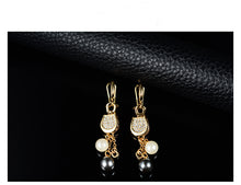 Load image into Gallery viewer, 18k Gold Plated Necklace Earring Pearl Set