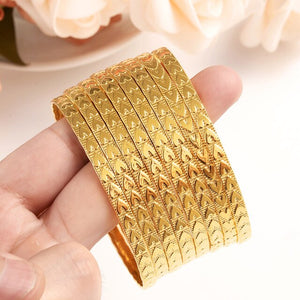 Dubai 8 pcs Fashion Bangle Jewelry Gold Color