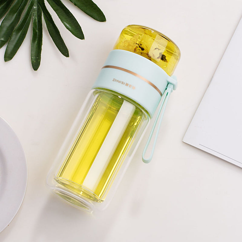 Glass Water Bottle With Tea Infuser