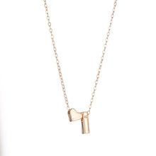 Load image into Gallery viewer, Tiny Heart Dainty Initial Necklace Letter Name Choker Necklace