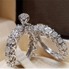 Load image into Gallery viewer, 2Pcs Bridal Set Elegant rings for Women Sliver