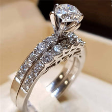 Load image into Gallery viewer, 2Pcs Bridal Set Elegant rings for Women Sliver