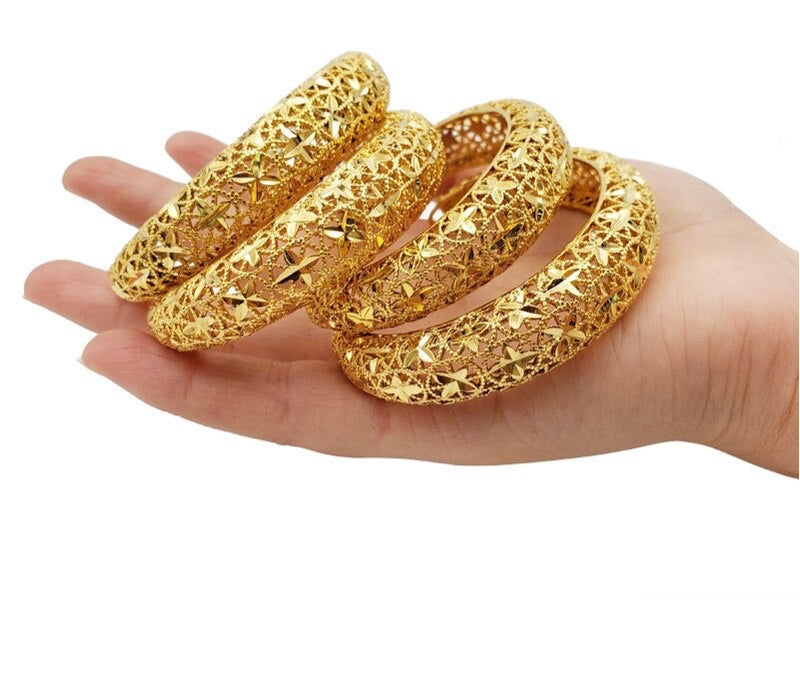 Fashion Gold Color Jewelry Adjustable Bangles